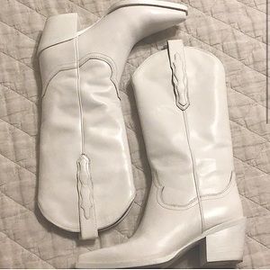 Jeffrey Campbell white boots